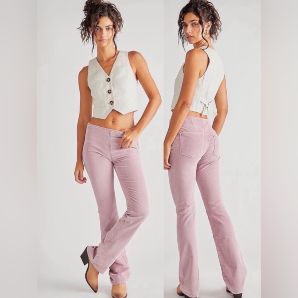We The Free Free People Jenny High-Rise Cord Slim Flare Jeans‎ Size 28